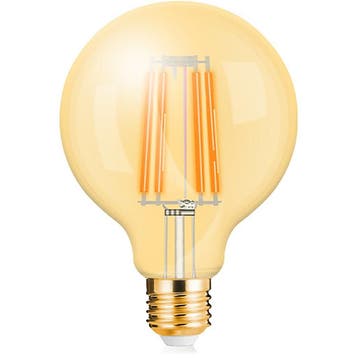 LED Lamp E27 Globe Filament Brinton 6W 2200K G95 Dimbaar, Verzenden, Nieuw