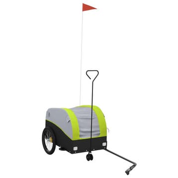 vidaXL Fietskar met wiel met opslag Groen S Oxford polyester, Verzenden
