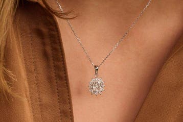 Halsketting - 14 karaat Witgoud - 2.03ct. tw. Diamant, Nieuw