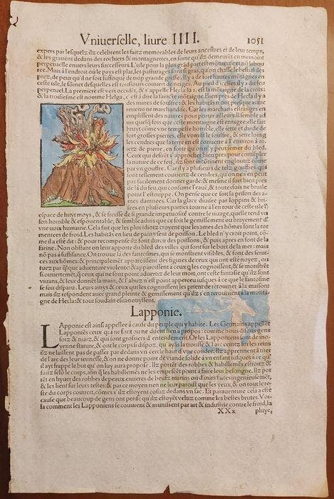 Sebastian Münster (1489–1552) - Cosmographie Universelle -, Antiek en Kunst, Antiek | Boeken en Manuscripten