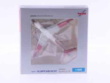 Schaal 1:500 Herpa 517409 Aeroflot Ilyushin IL-76 Reg.Nr...., Ophalen of Verzenden, Gebruikt