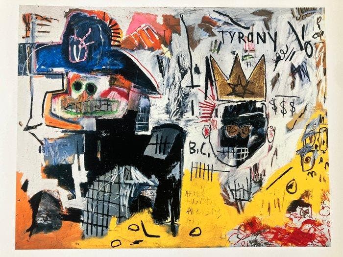 Jean-Michel Basquiat - Untitled (Tyrany), 1982, Antiek en Kunst, Antiek | Meubels | Stoelen en Sofa's