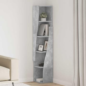 vidaXL Hoekkast 27,5x27x140cm Bewerkt hout Beton Grijs, Verzenden, Nieuw
