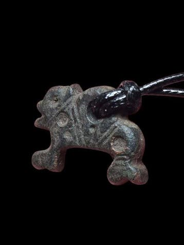 Romain antique Bronze, Caméléon militaire Pendentif (Sans