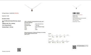 Zonder minimumprijs - Ketting met hanger - 14 karaat Witgoud