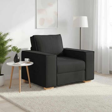 vidaXL Sofa Stoel Zwart 100x78x84 cm Stof, Verzenden