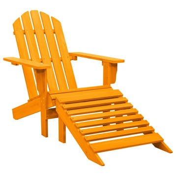 vidaXL Tuinstoel Adirondack met voetenbank massief vurenhout, Verzenden, Nieuw