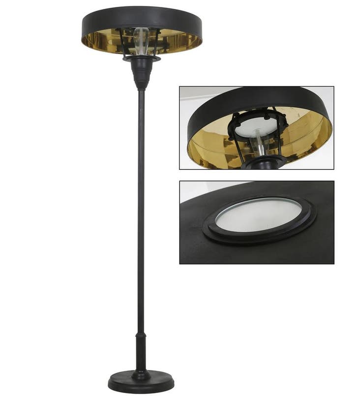 Staande lampen Messing Vloerlamp Auriol Antiek Zwart, Huis en Inrichting, Lampen | Vloerlampen, 100 tot 150 cm, Nieuw, Overige materialen