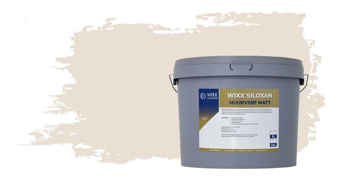 Wixx Siloxan Buitenlatex Matt RAL 9001 | Crèmewit 5L, Doe-het-zelf en Bouw, Verf, Beits en Lak, Nieuw, Verzenden