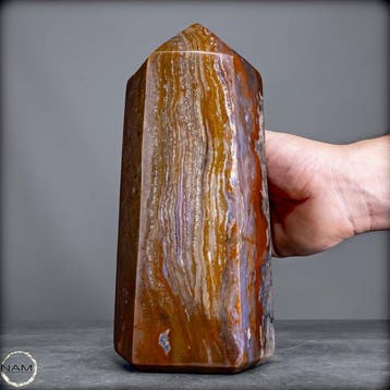 2,8 kg adembenemende agaat-obelisk uit Brazilië – Kwaliteit