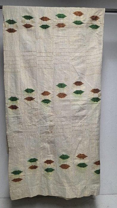 Katoenstof - Aso oke - Nigeria, Antiek en Kunst, Kunst | Niet-Westerse kunst