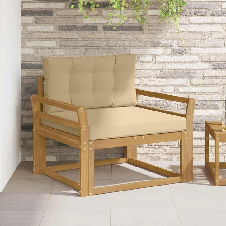vidaXL Buiten Midden Sofa Polyester Wit, Maison & Meubles, Canapés | Repose-pieds & Poufs, Envoi