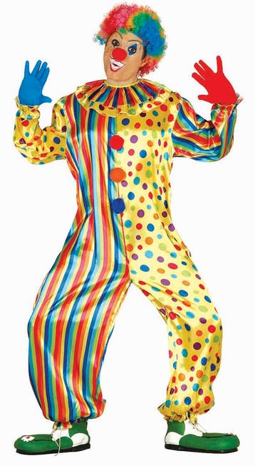 Clownspak Gekleurd Heren, Verzenden, Nieuw