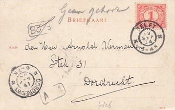 Pays-Bas - Delft avec de belles scènes de rue - Carte, Gelopen