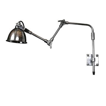 Wandlampen Messing Muurlamp Adair 2 Antiek Zilver, Huis en Inrichting, Verzenden, Nieuw
