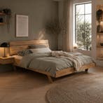 Van Schaik Rivero Massief Houten Ledikant - 140 x 200, Huis en Inrichting, Slaapkamer | Bedden, Nieuw