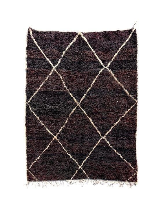 Moroccan Beni Ouarain Rug – Handmade Wool Carpet – Dark, Maison & Meubles, Ameublement | Tapis & Moquettes