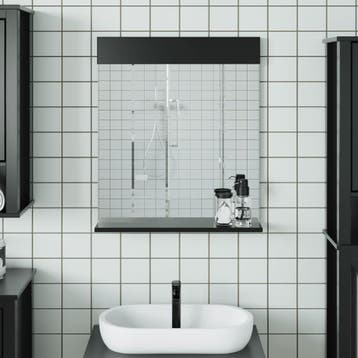 vidaXL Badkamerspiegel met schap BERG 60x12x70 cm massief, Verzenden
