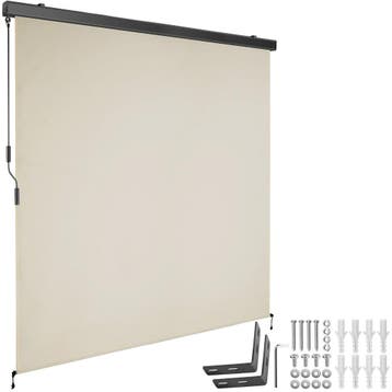 tectake Zonnescherm Eloise met 2 wandhouders - 180 x 250 cm,, Tuin en Terras, Verzenden, Nieuw