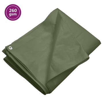 vidaXL Dekzeil 260 g/m² 8x8 m HDPE groen, Verzenden, Nieuw