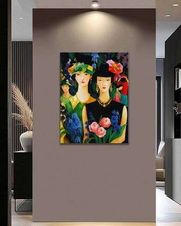 Matteo - Bloom and Black Hat Girls, Antiek en Kunst