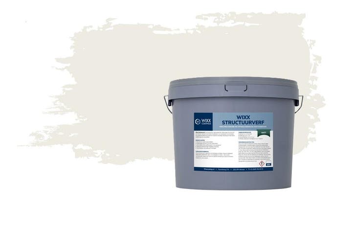 Wixx Structuurverf Mat - 10L RAL 9010 | Zuiver Wit 10L, Bricolage & Construction, Peinture, Vernis & Laque, Envoi