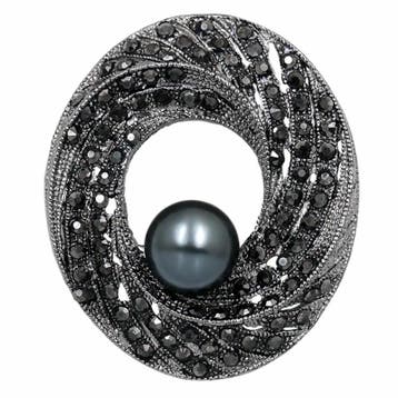 Fako Bijoux - Broche - Krans Met Parel - 39x45mm -, Bijoux, Sacs & Beauté, Broches, Verzenden