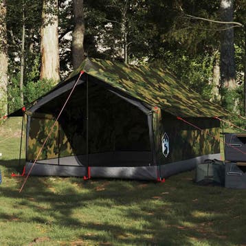 vidaXL Tent 2-persoons waterdicht camouflage, Verzenden, Nieuw