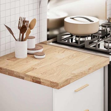 vidaXL Keuken werkblad rechthoekig 60x63,5x4 cm massief, Verzenden, Nieuw