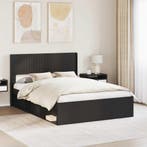 vidaXL Bedframe met opbergruimte en hoofdbord Zwart 160 x, Huis en Inrichting, Slaapkamer | Bedden, Verzenden, Nieuw