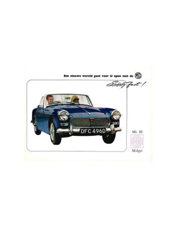1967 MG MIDGET MK III BROCHURE NEDERLANDS, Nieuw