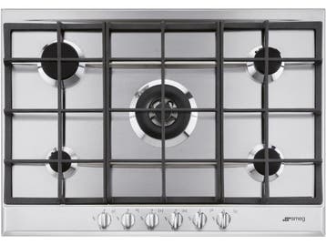 SMEG P272XGHNLK - Gaskookplaat - 5 branders - RVS - 70 cm, Elektronische apparatuur, Fornuizen, Verzenden, Zo goed als nieuw