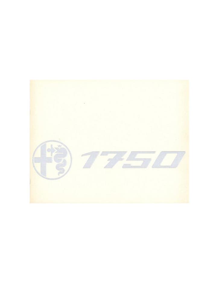 1969 ALFA ROMEO 1750 BERLINA BROCHURE NEDERLANDS, Livres, Autos | Brochures & Magazines