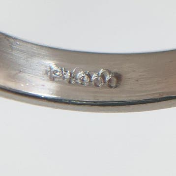 Bague Platine Jade - Diamant, Handtassen en Accessoires, Nieuw