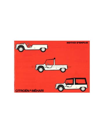 1986 CITROEN MEHARI INSTRUCTIEBOEKJE FRANS