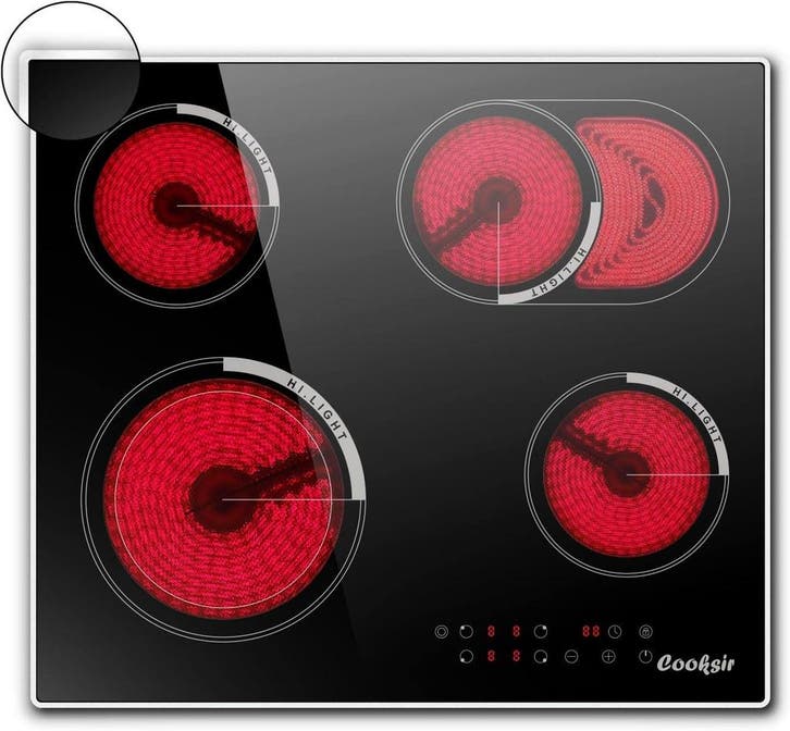 60cm Keramische kookplaat | Tweede Kansje | OP = OP, Elektronische apparatuur, Fornuizen, 60 cm of meer, Inbouw, 4 kookzones, Nieuw