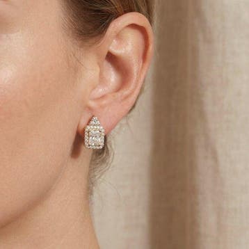 Oorbellen - 18 karaat Geel goud - 2.58ct. tw. Diamant