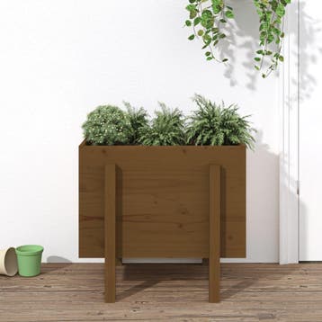 vidaXL 810552  Plantenbak 62x50x57 cm massief grenenhout, Tuin en Terras, Verzenden, Nieuw