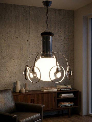 Lamp - Opaline glas - Space Age lamp, Antiek en Kunst