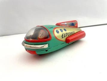 Masudaya - Blikken speelgoed - Explorer Moon Rocket