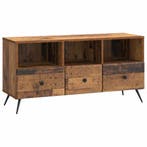 vidaXL TV Kast met lade Oud hout 102 x 34,5 x 50 cm Bewerkt, Verzenden, Nieuw