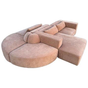 4x6 sofa X6 Modulaire Designbank Nude Terra - Modulaire, Verzenden, 300 cm of meer, Zo goed als nieuw, 150 cm of meer