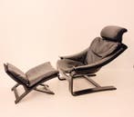 nelo - Ake Fribyter - Fauteuil (2) - Hout, Leder - Kroken