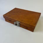 Kist - Early 20th century Leather Documentchest or Briefcase, Antiek en Kunst