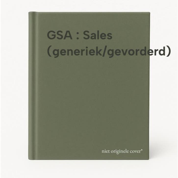 GSA : Sales (generiek/gevorderd) 9789400225664, Boeken, Schoolboeken, Gelezen, Verzenden