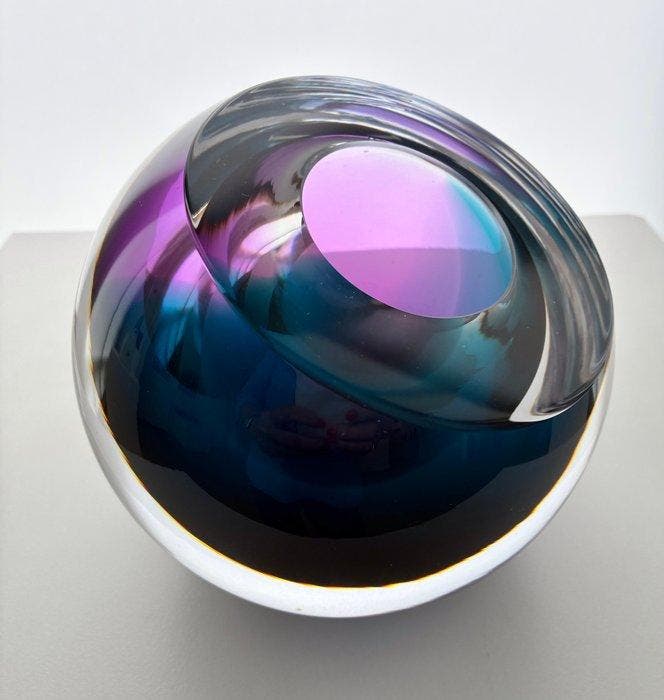 George Broft - sculptuur, “ PURPLE RAIN “ Unique 16 cm. - 15, Antiquités & Art, Art | Objets design