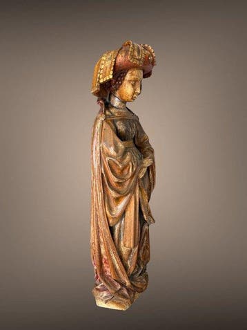 sculptuur, Isabella van Bourbon / 20e eeuw - 58 cm - Hout