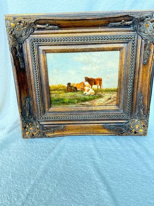 Hollandse School (XX) - Koeien in weide, Antiquités & Art, Art | Peinture | Classique