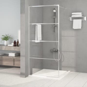 vidaXL Inloopdouchewand 90x195 cm transparant ESG-glas, Doe-het-zelf en Bouw, Verzenden, Nieuw