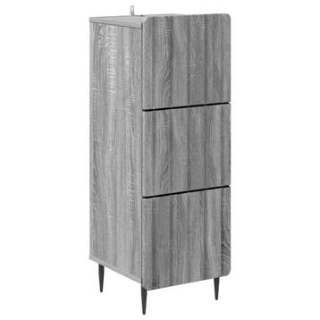 vidaXL Ladekast Grijs sonoma 33 x 34,5 x 92 cm Bewerkt hout, Verzenden, Nieuw